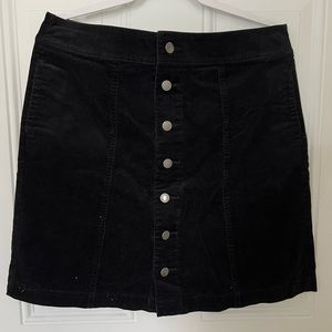Black corduroy skirt